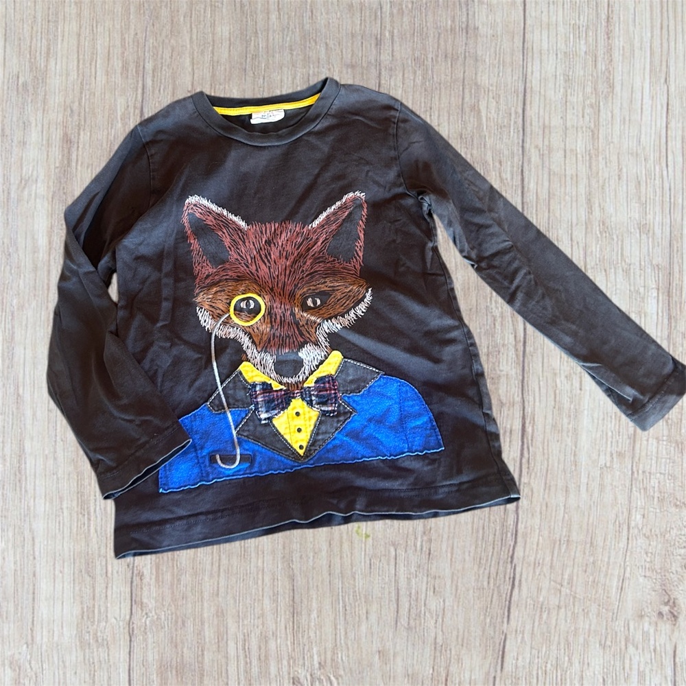 5-6 Mini Boden Fancy Fox Tee